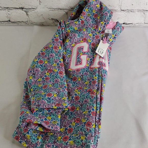 'GAP' FLORAL FLEECE LOGO HOODIE FULL~ZIP JACKET - Picture 11 of 16